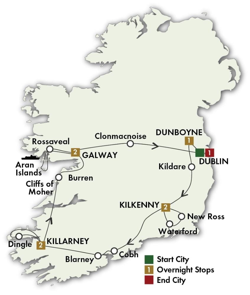 bản đồ 0f ireland