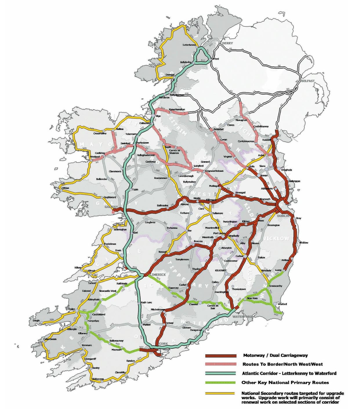 aa đường kế hoạch ireland bản đồ