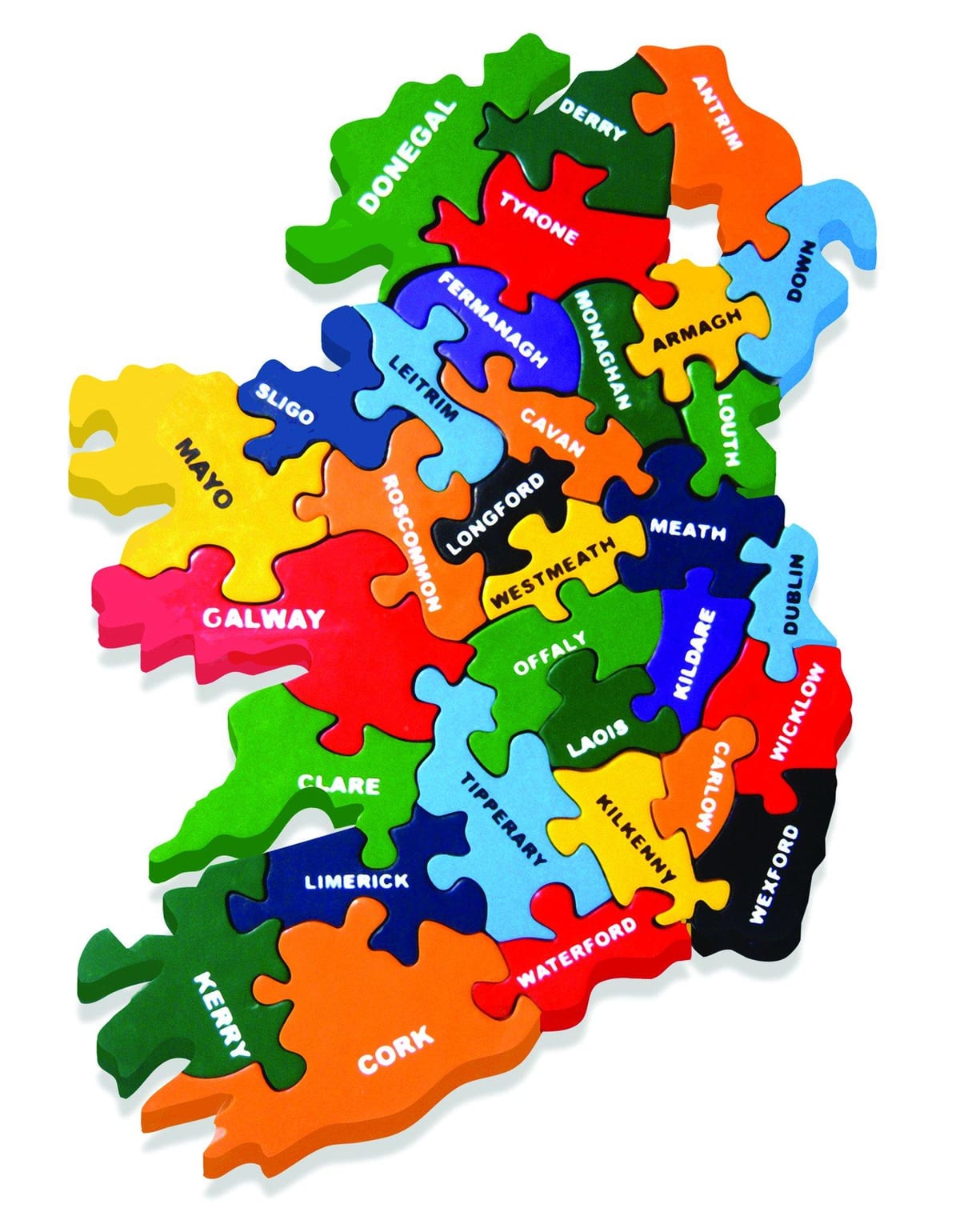 bản đồ của bản đồ của ai-len jigsaw