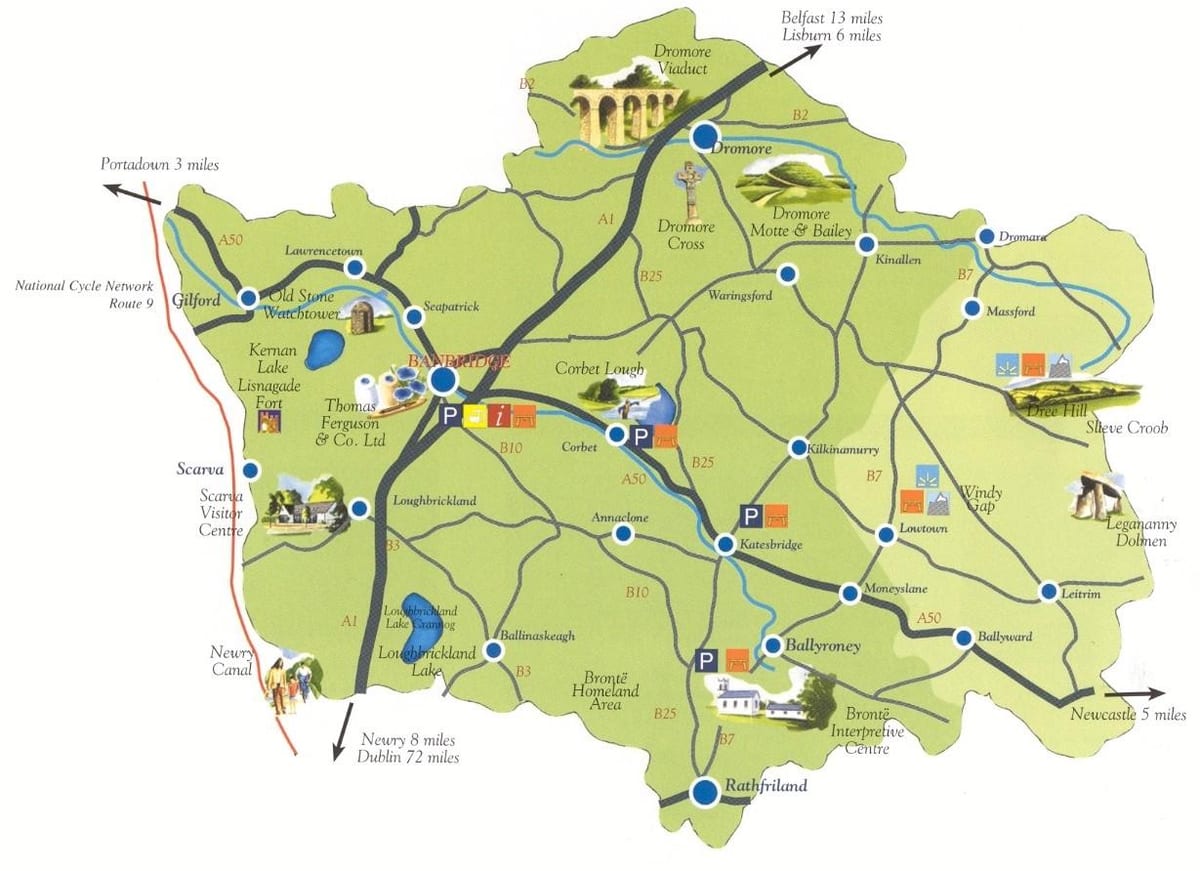bản đồ co xuống bắc ireland