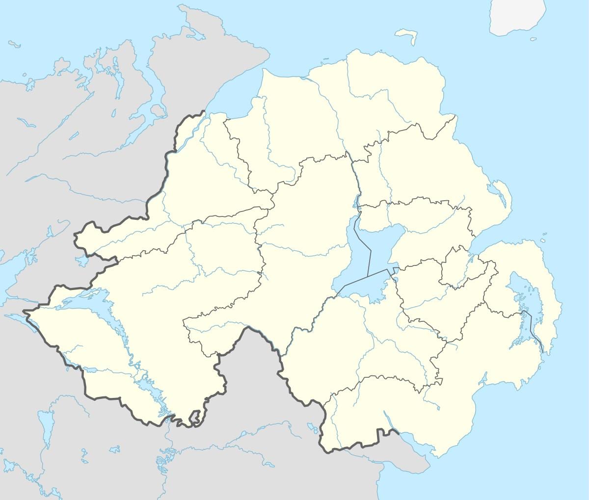 bản đồ của bắc ireland bãi biển 