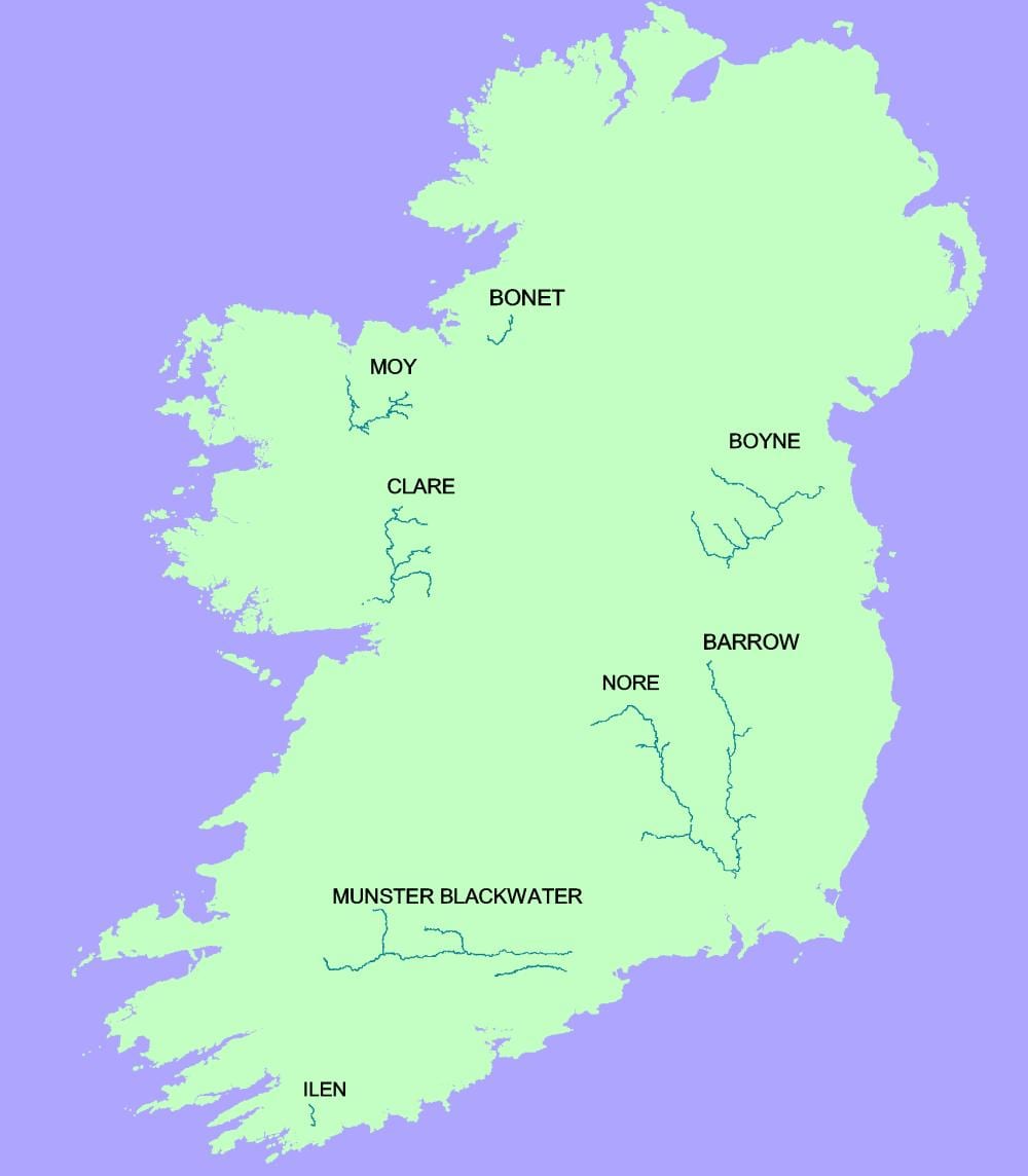 bản đồ của hắc thủy sông ireland