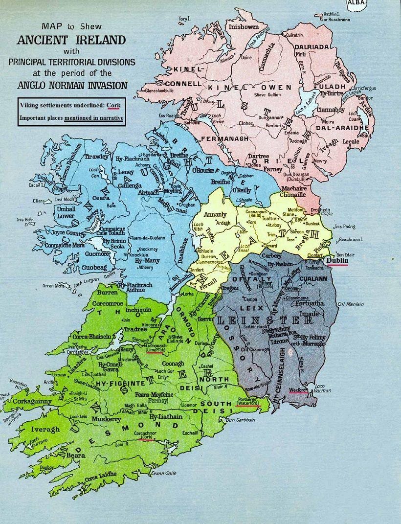 bản đồ của cự thạch ireland