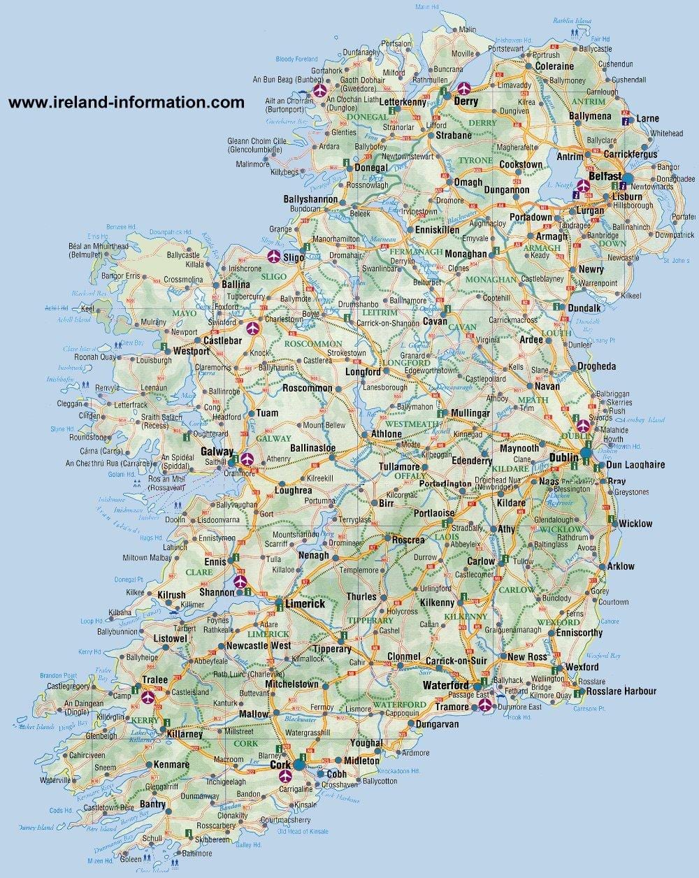 bản đồ của chính ireland