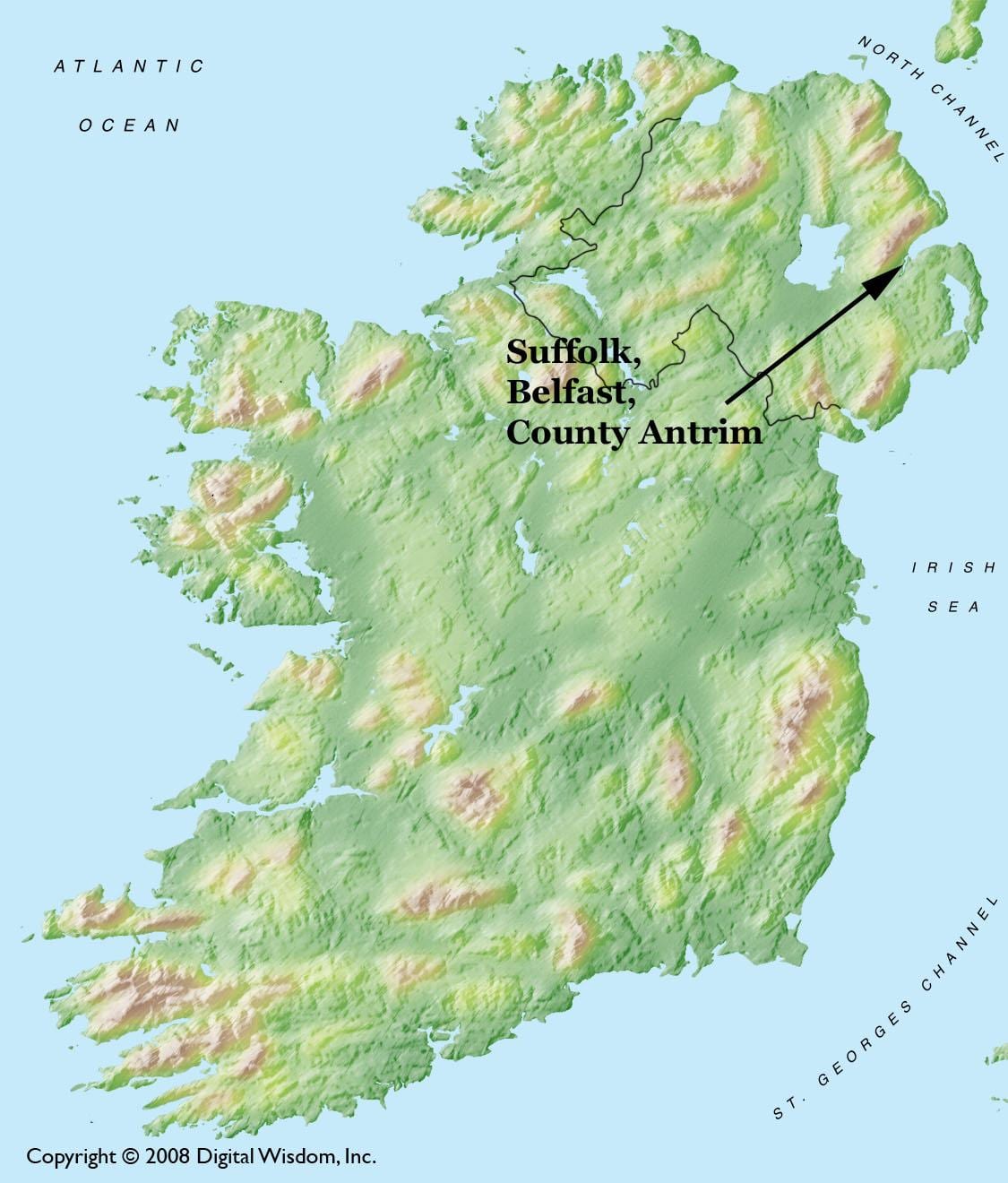 bản đồ của glasgow bắc ireland
