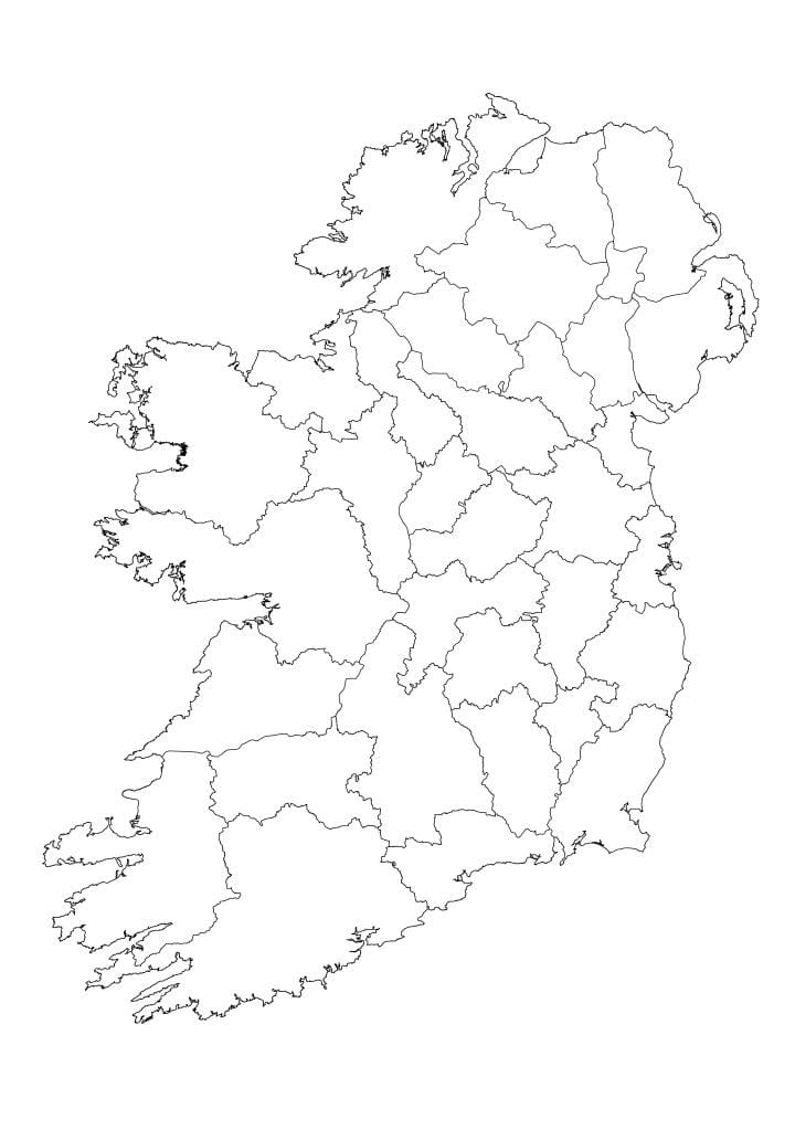 ireland phác thảo bản đồ