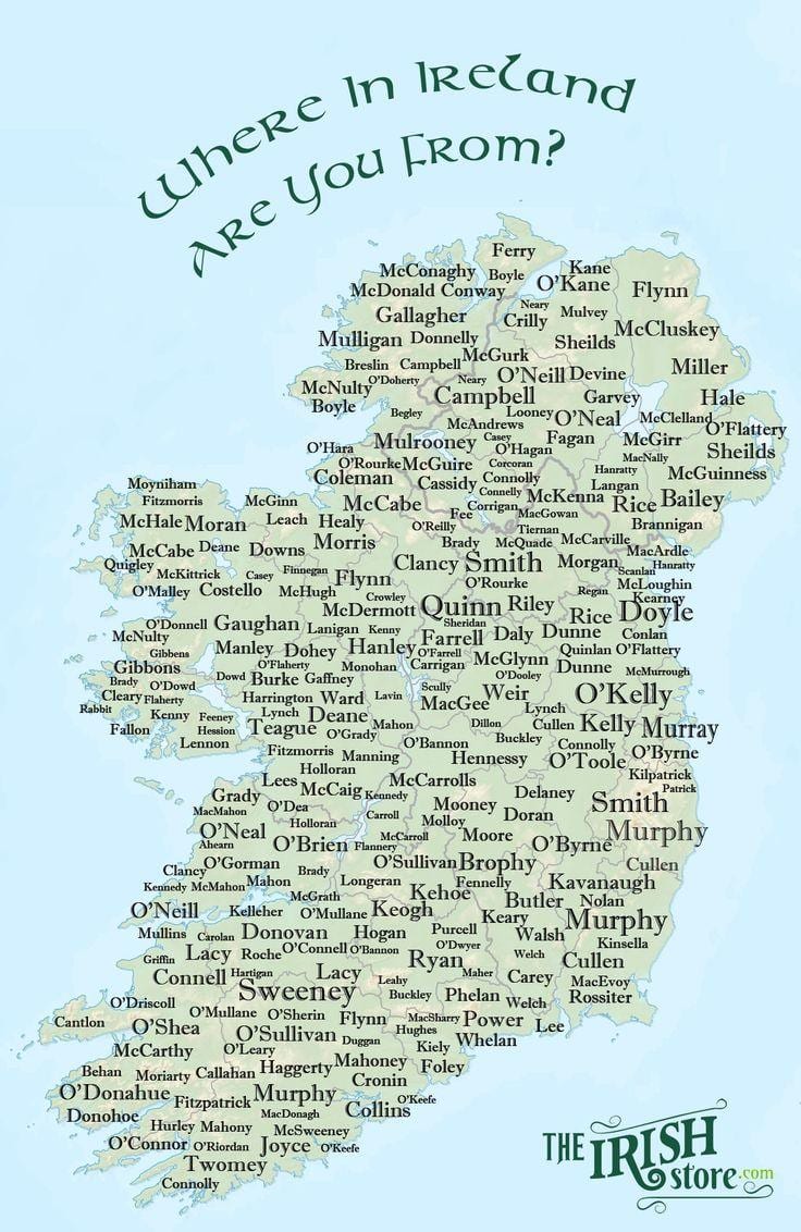 ireland tên bản đồ