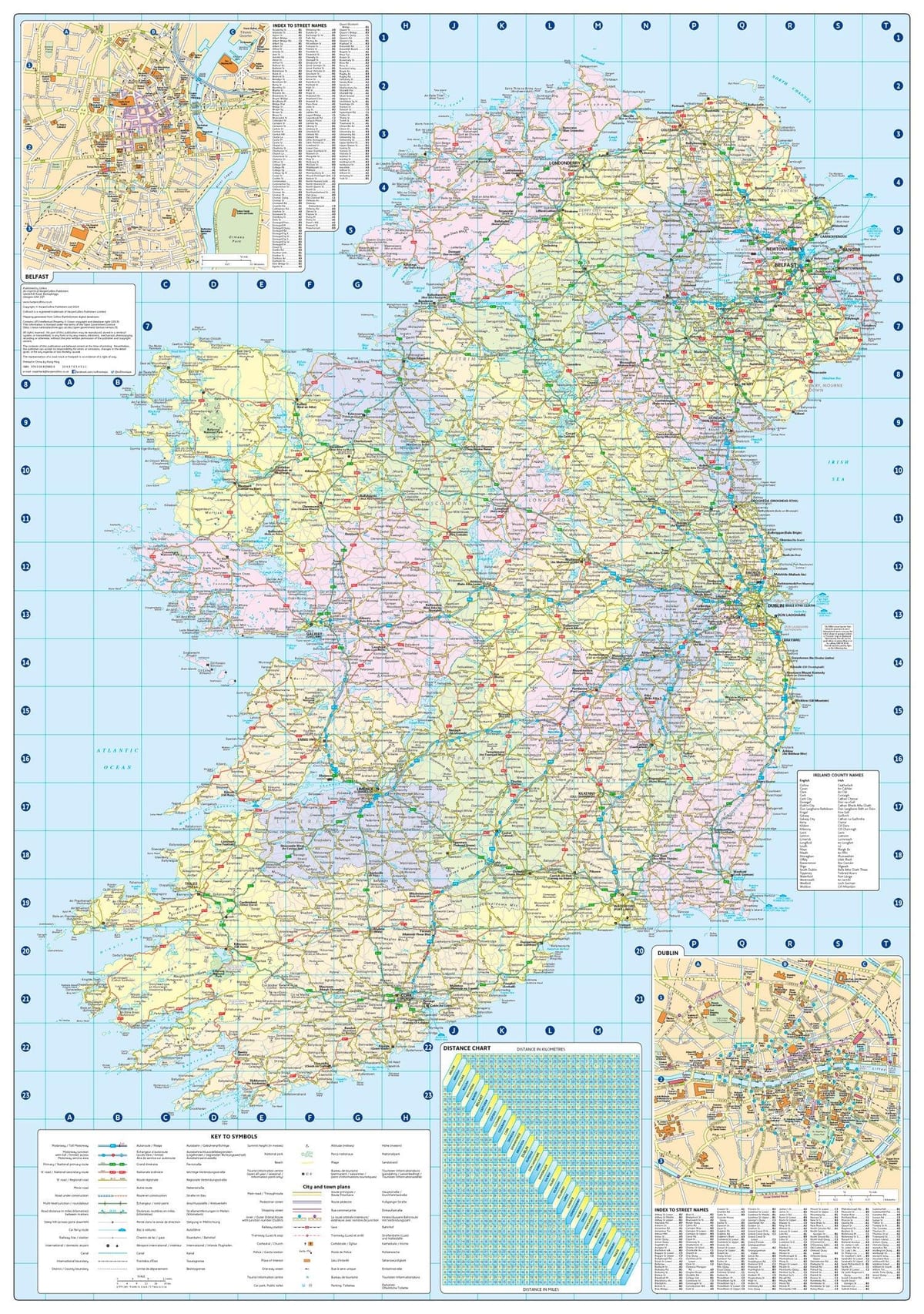 bản đồ của đường bản đồ ireland