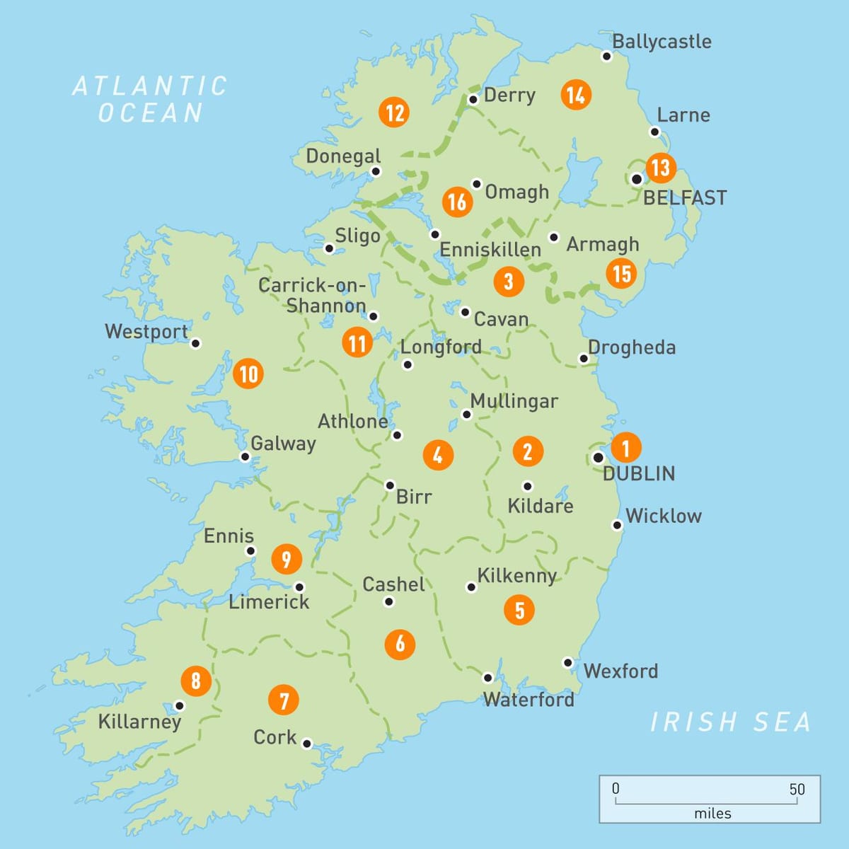 nơi để xem ở ireland bản đồ