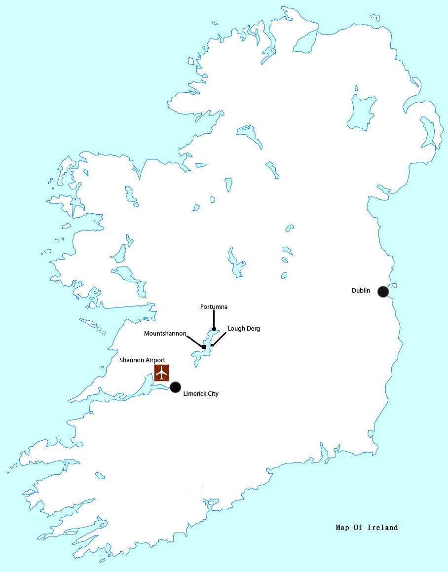 bản đồ của sân bay shannon ireland