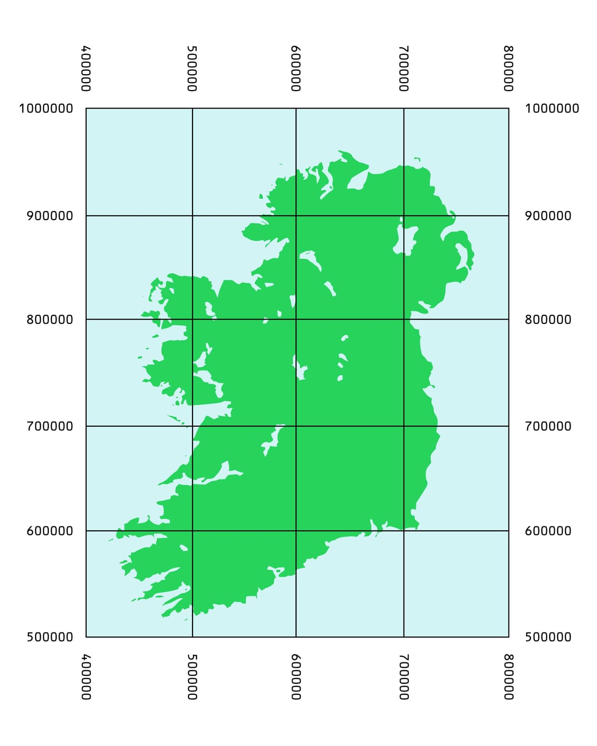 bản đồ của tọa độ ireland