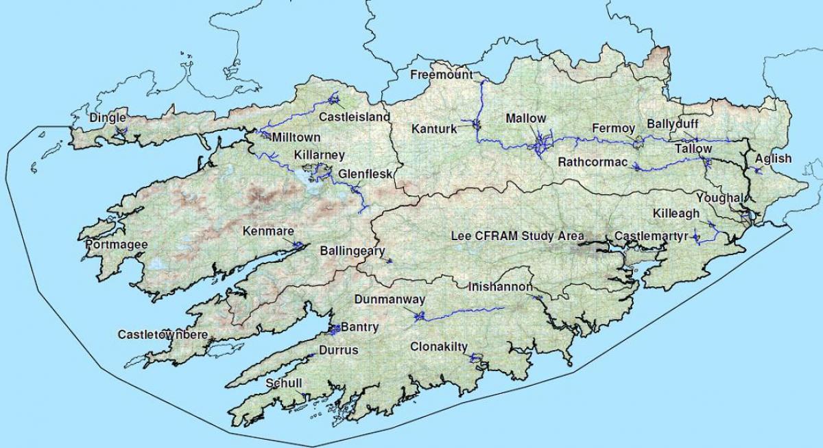 chi tiết và bản đồ của phương tây ireland