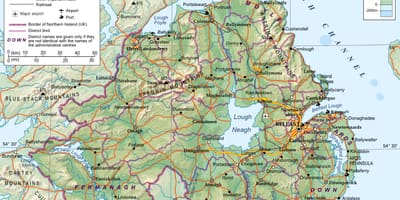 Bản đồ đường phía bắc ireland