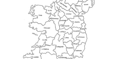 Bản đồ của đường viền bản đồ ireland