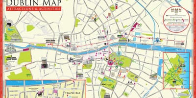 Bản đồ của ai-len điểm du lịch