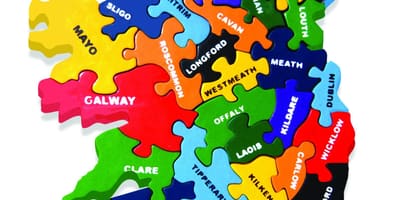 Bản đồ của bản đồ của ai-len jigsaw