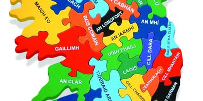 Bản đồ của bản đồ của ai-len như irish