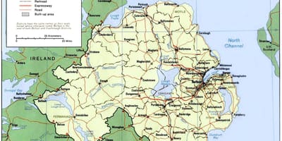 Bắc ireland bản đồ thành phố