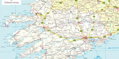Bản đồ của bản đồ của tây bắc ireland