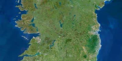 Bản đồ của bản đồ vệ tinh của ai-len