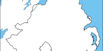Bản đồ trắng của bắc ireland