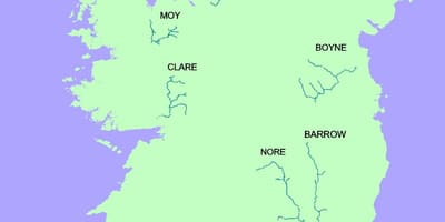 Bản đồ của hắc thủy sông ireland
