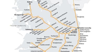 Tàu du lịch ở ireland bản đồ