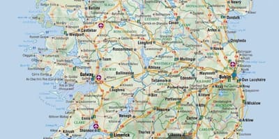Ireland bản đồ du lịch