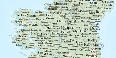 Ireland tên bản đồ