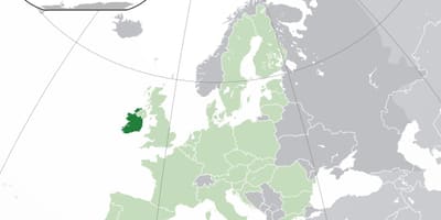 Ireland bản đồ trong bản đồ thế giới