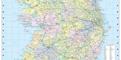 Bản đồ của đường bản đồ ireland