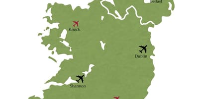 Gõ ireland tây sân bay bản đồ