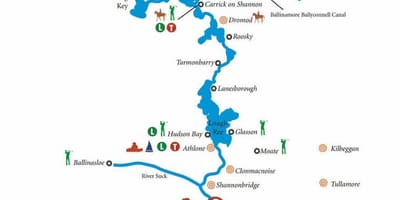 Bản đồ của sông shannon bản đồ ireland