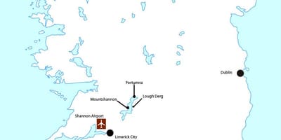 Bản đồ của sân bay shannon ireland