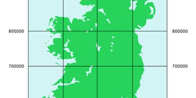 Bản đồ của tọa độ ireland